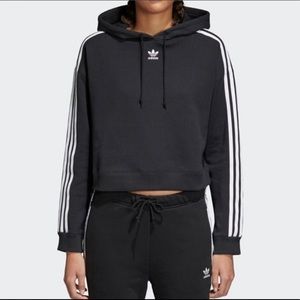 Adidas Originals Woman’s Black Cropped Hoodie